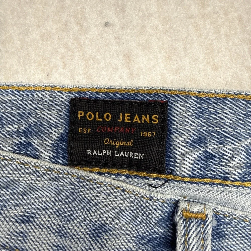 Polo Ralph Lauren Jeans Mens Straight Leg Light Wash Denim Jeans 34x32